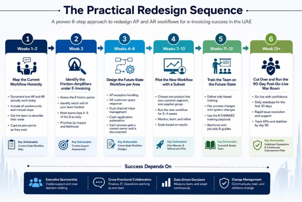 Practical E-Invoicing Redesign Sequence for AP & AR for UAE Business Finance Team